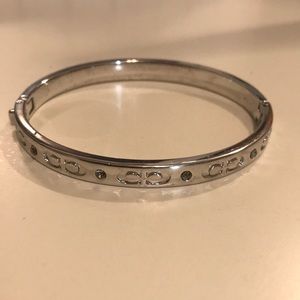 Beautiful Coach Silver bracelet with rhinestone